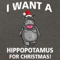 I Want A Hippopotamus For Christmas Cotton Canvas Backpack