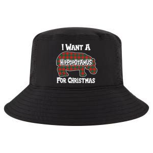 I Want A Hippopotamus For Christmas Buffalo Plaid Hippo Cool Comfort Performance Bucket Hat