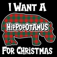 I Want A Hippopotamus For Christmas Buffalo Plaid Hippo Performance Shirt