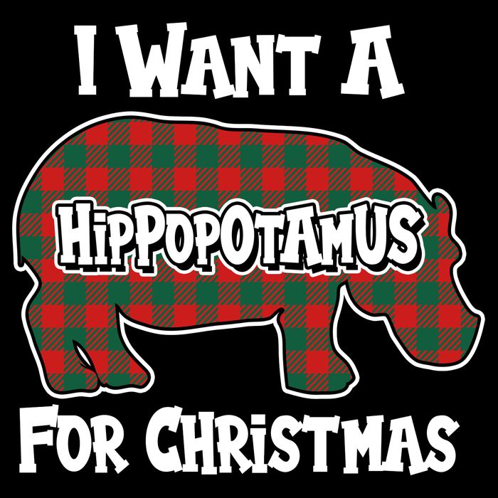 I Want A Hippopotamus For Christmas Buffalo Plaid Hippo Performance Shirt