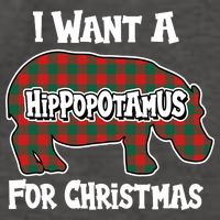 I Want A Hippopotamus For Christmas Buffalo Plaid Hippo Vector Backpack