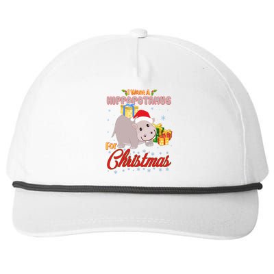 I Want A Hippopotamus for Christmas Classic Song Snapback Five-Panel Rope Hat