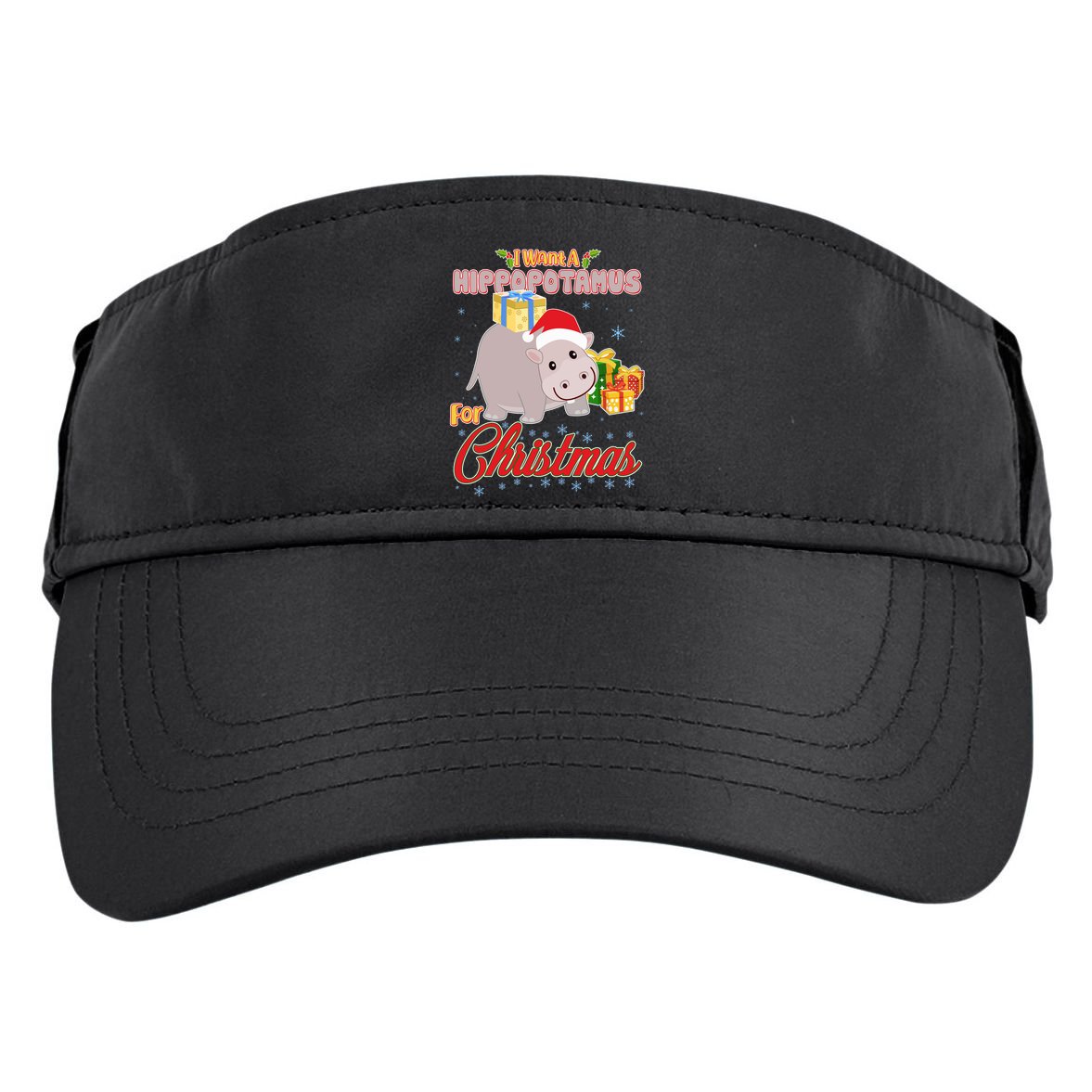 I Want A Hippopotamus for Christmas Classic Song Adult Drive Performance Visor