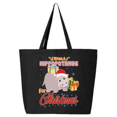 I Want A Hippopotamus for Christmas Classic Song 25L Jumbo Tote