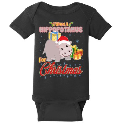 I Want A Hippopotamus for Christmas Classic Song Baby Bodysuit