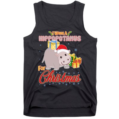 I Want A Hippopotamus for Christmas Classic Song Tank Top