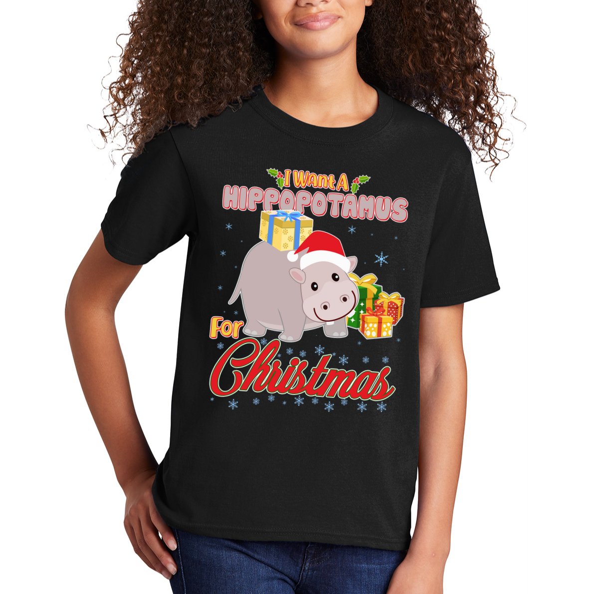 I Want A Hippopotamus for Christmas Classic Song Kids T-Shirt