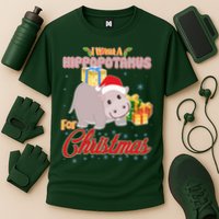 I Want A Hippopotamus for Christmas Classic Song Cooling Performance Crew T-Shirt