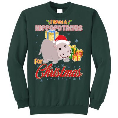 I Want A Hippopotamus for Christmas Classic Song Sweatshirt