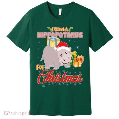 I Want A Hippopotamus for Christmas Classic Song Premium T-Shirt
