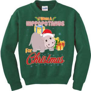 I Want A Hippopotamus for Christmas Classic Song Kids Sweatshirt