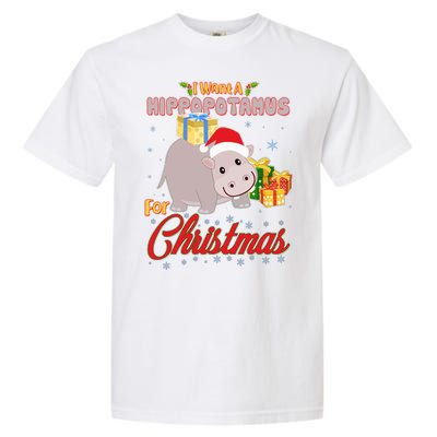 I Want A Hippopotamus for Christmas Classic Song Garment-Dyed Heavyweight T-Shirt