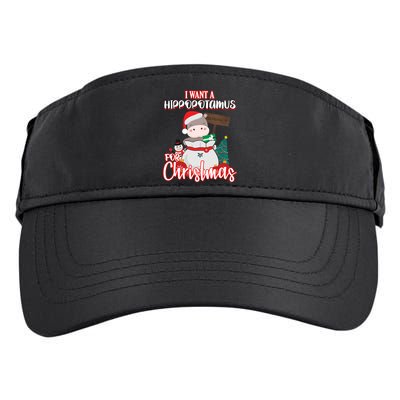 I Want A Hippopotamus For Christmas Ho Ho Ho Adult Drive Performance Visor