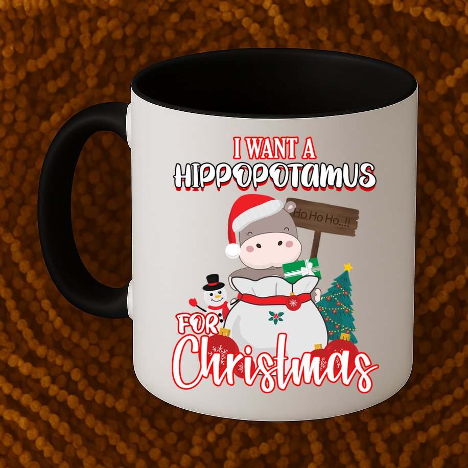 I Want A Hippopotamus For Christmas Ho Ho Ho Mug