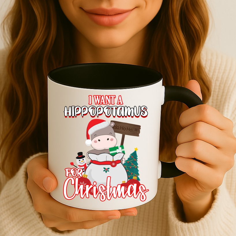 I Want A Hippopotamus For Christmas Ho Ho Ho Mug
