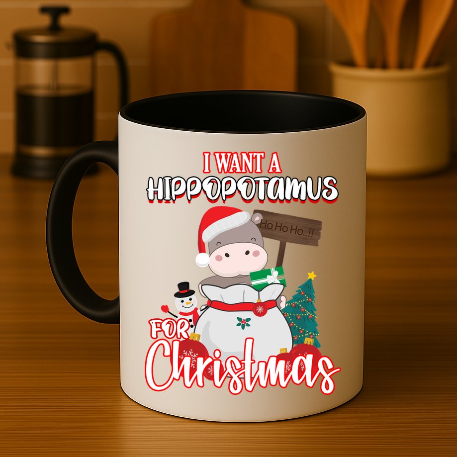 I Want A Hippopotamus For Christmas Ho Ho Ho Mug