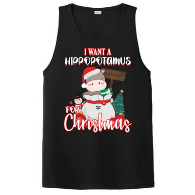 I Want A Hippopotamus For Christmas Ho Ho Ho PosiCharge Competitor Tank