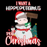 I Want A Hippopotamus For Christmas Ho Ho Ho Zip Tote Bag