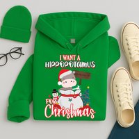 I Want A Hippopotamus For Christmas Ho Ho Ho Hoodie