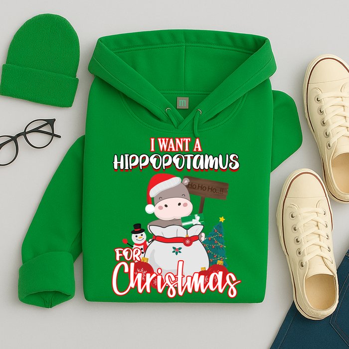 I Want A Hippopotamus For Christmas Ho Ho Ho Hoodie