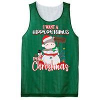 I Want A Hippopotamus For Christmas Ho Ho Ho Mesh Reversible Basketball Jersey Tank