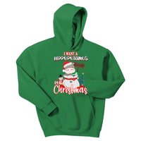 I Want A Hippopotamus For Christmas Ho Ho Ho Kids Hoodie