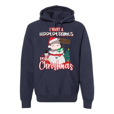 I Want A Hippopotamus For Christmas Ho Ho Ho Premium Hoodie