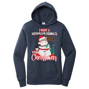 I Want A Hippopotamus For Christmas Ho Ho Ho Women's Pullover Hoodie