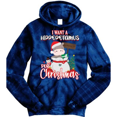 I Want A Hippopotamus For Christmas Ho Ho Ho Tie Dye Hoodie