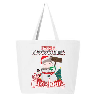 I Want A Hippopotamus For Christmas Ho Ho Ho 25L Jumbo Tote