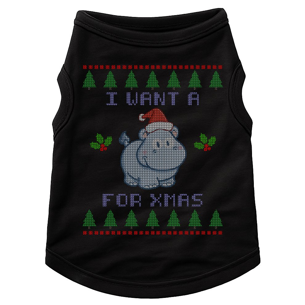 I Want A Hippopotamus For Christmas Ugly Doggie Tank