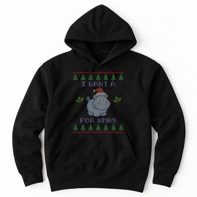 I Want A Hippopotamus For Christmas Ugly Hoodie