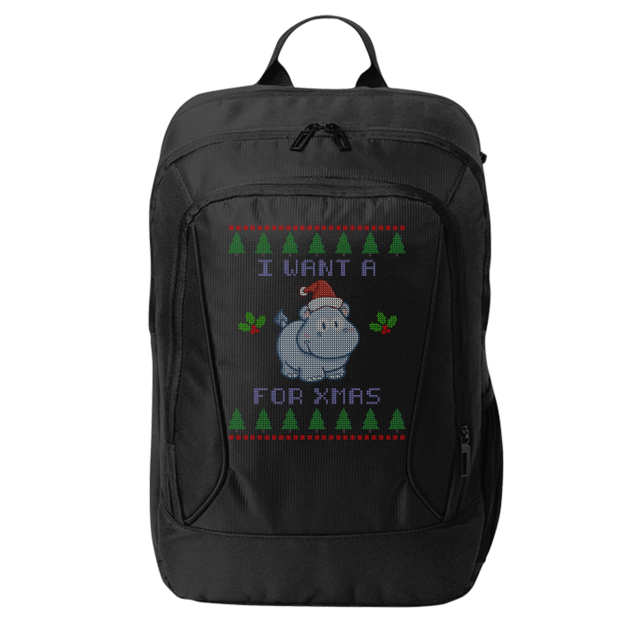 I Want A Hippopotamus For Christmas Ugly City Backpack
