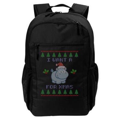 I Want A Hippopotamus For Christmas Ugly Backpack