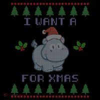 I Want A Hippopotamus For Christmas Ugly 16 in Basic Backpack