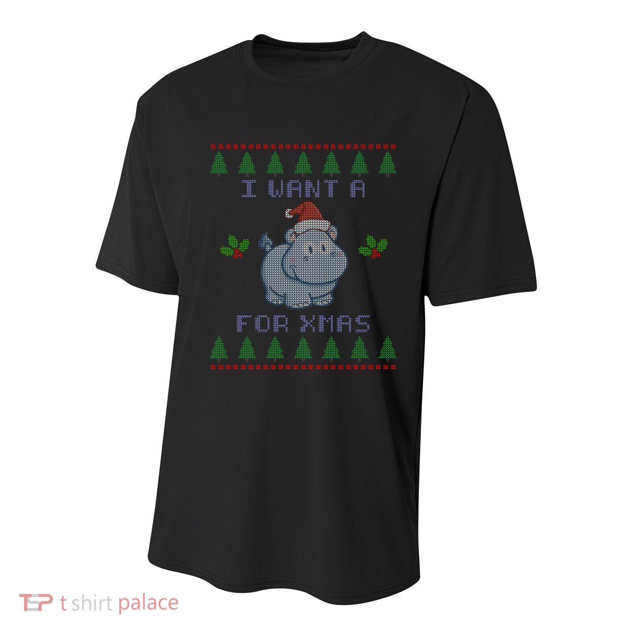 I Want A Hippopotamus For Christmas Ugly Youth Performance Sprint T-Shirt