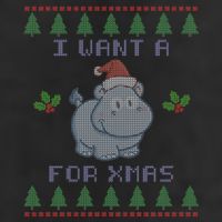 I Want A Hippopotamus For Christmas Ugly 25L Jumbo Tote
