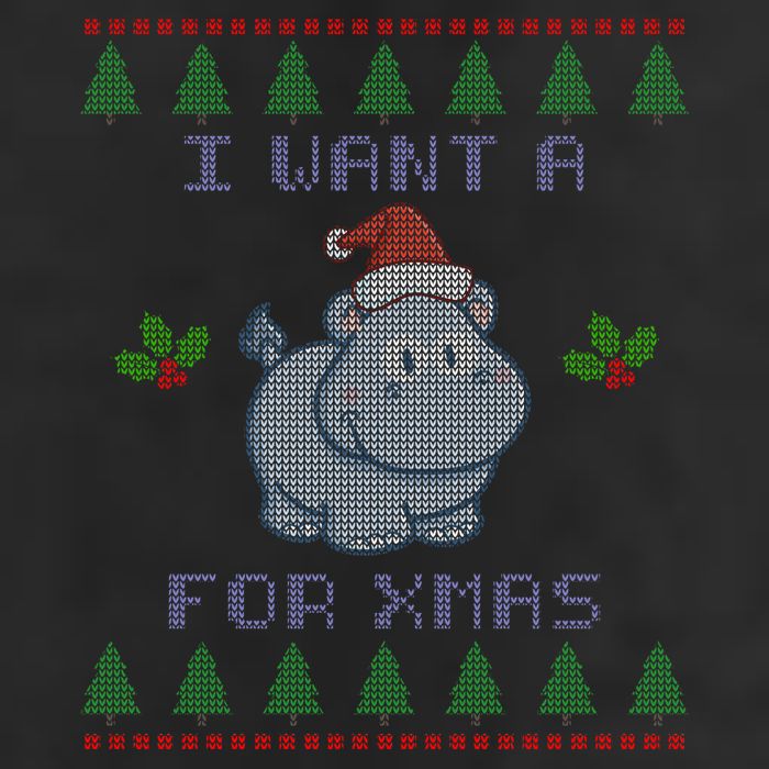 I Want A Hippopotamus For Christmas Ugly 25L Jumbo Tote