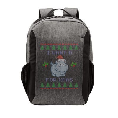 I Want A Hippopotamus For Christmas Ugly Vector Backpack