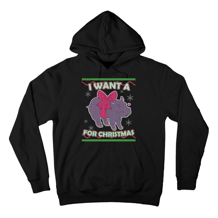 I Want A Hippopotamus Ugly Christmas Sweater Hoodie