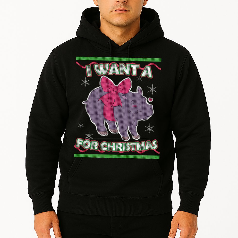 I Want A Hippopotamus Ugly Christmas Sweater Hoodie