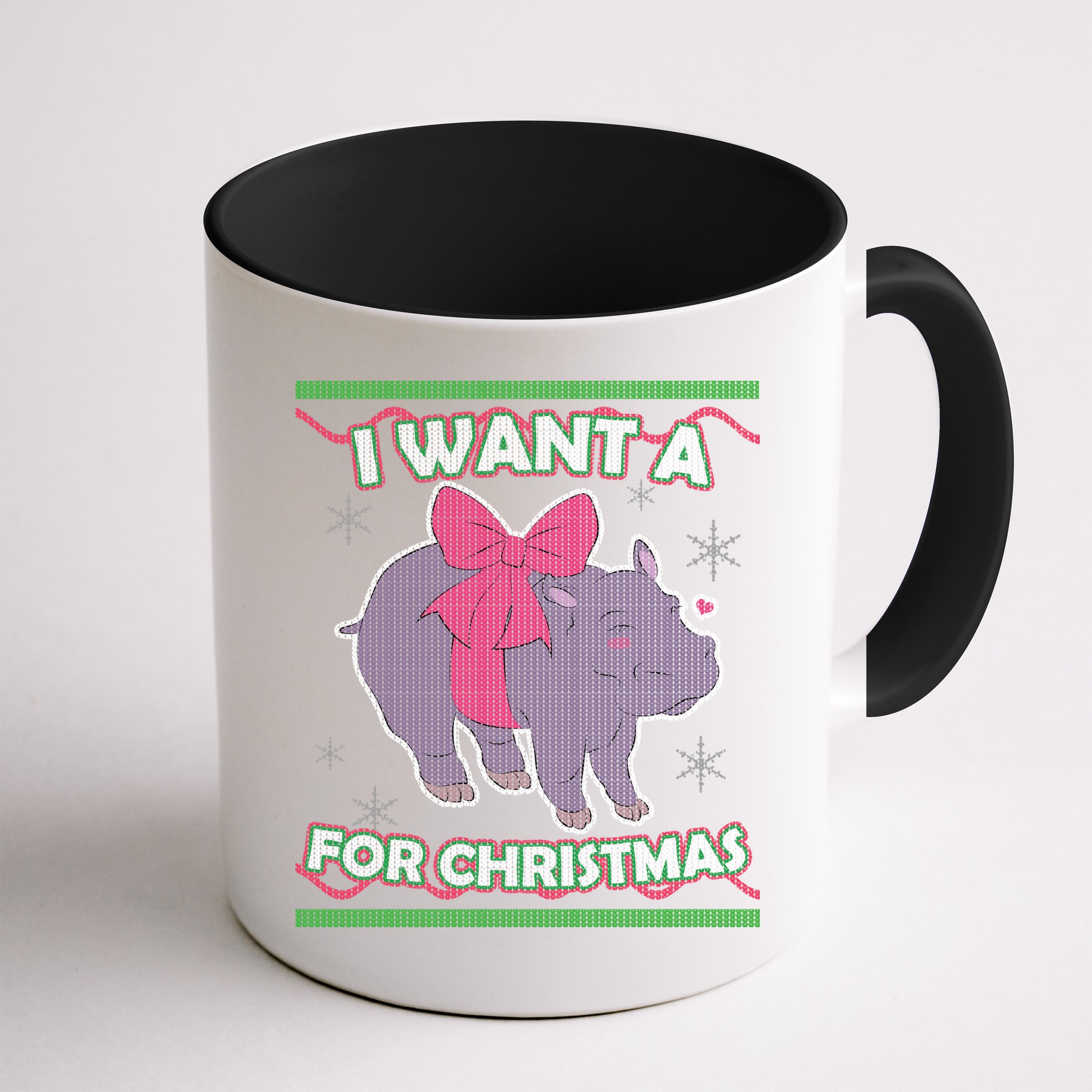 I Want A Hippopotamus Ugly Christmas Sweater Mug
