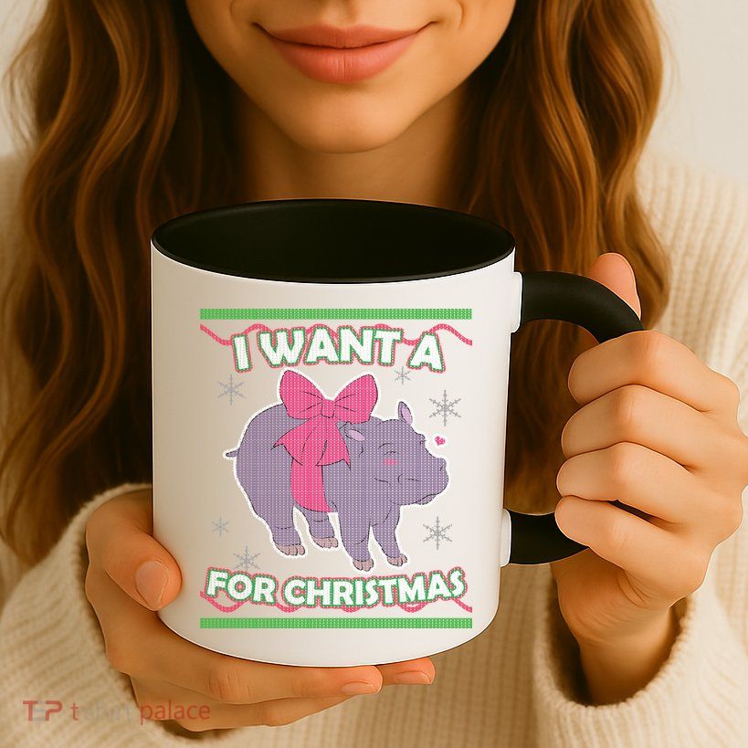 I Want A Hippopotamus Ugly Christmas Sweater Mug