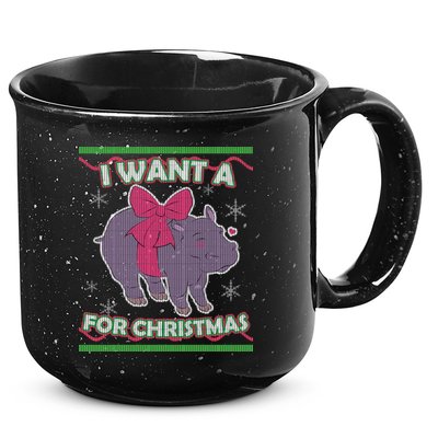 I Want A Hippopotamus Ugly Christmas Sweater 15oz Campfire Ceramic Mug