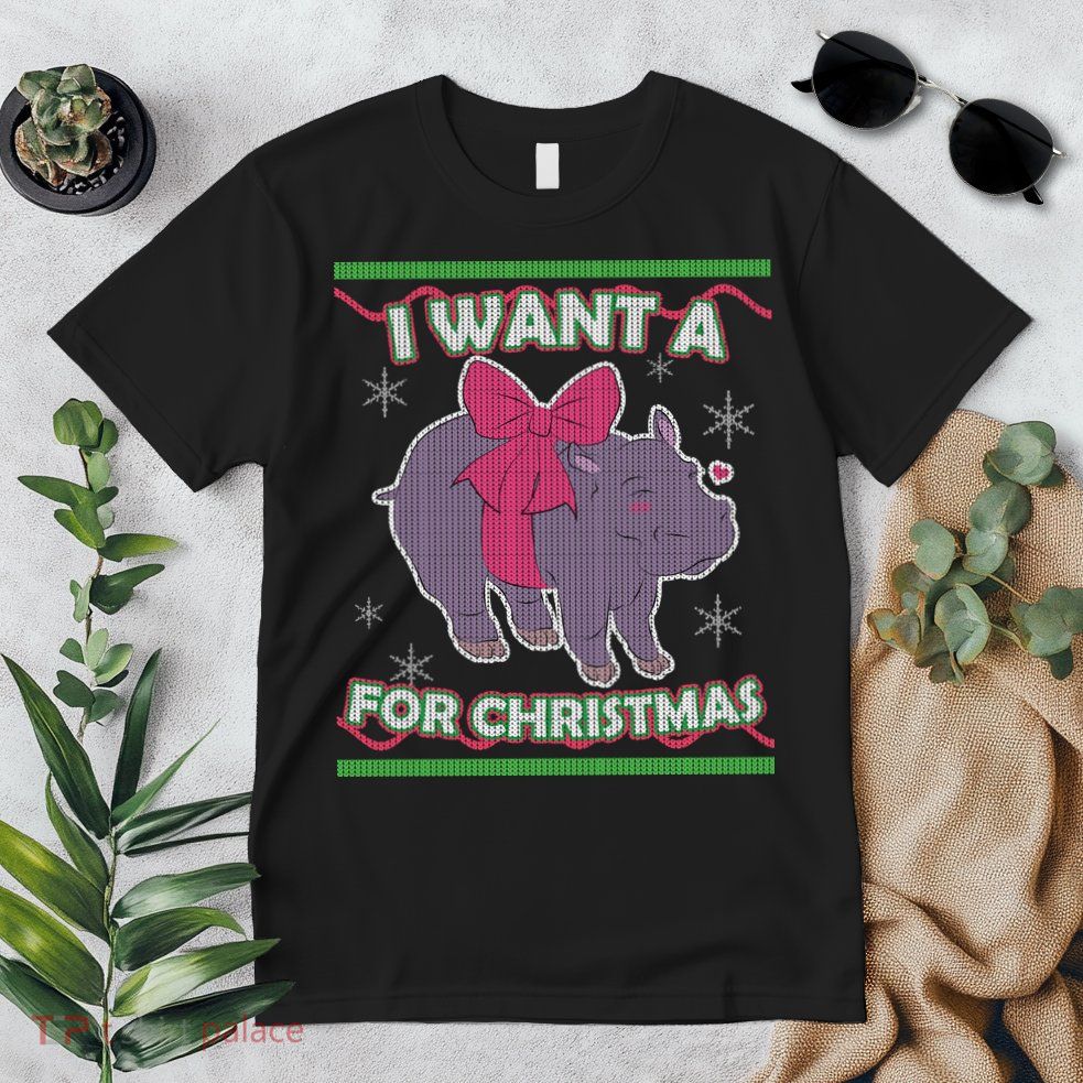 I Want A Hippopotamus Ugly Christmas Sweater Premium T-Shirt