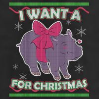 I Want A Hippopotamus Ugly Christmas Sweater Golf Towel
