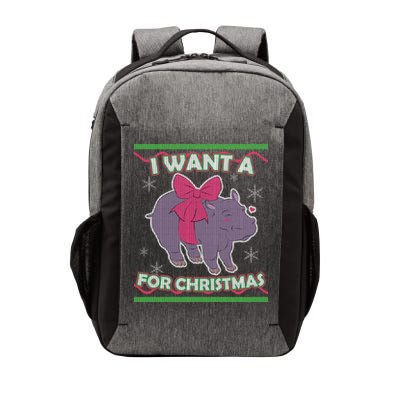 I Want A Hippopotamus Ugly Christmas Sweater Vector Backpack