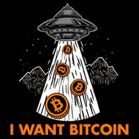 I Want Bitcoin BTC Crypto Currency UFO Womens T-Shirt