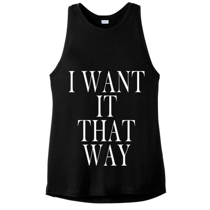 I Want It That Way Funny Music Band Song Ladies PosiCharge Tri-Blend Wicking Tank
