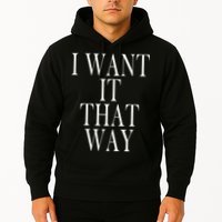 I Want It That Way Funny Music Band Song Hoodie